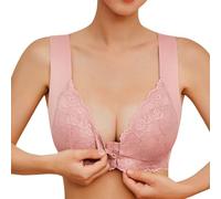 2026 - Soutien-gorge sans anneau en acier pour femme - Soutien-gorge avant fermé - Dos en T - Grande taille - Sans couture - Non doublé - Pour grande poitrine - Tenue de yoga pour femme, RD1, 6XL