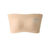 2026 Soutien Gorge sans Armature Soutiens-Gorge de Sport Grande Taille sans Coutures, asymétriques, Bretelles et Corsets, Anneaux en Acier (Beige, S)