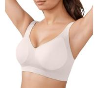 2026 Soutien-gorge sans armatures sans fil push-up sans coutures pour femme Couverture complète Soutien-gorge de sport confortable pour tout le monde, Normal et Grande Taille, beige, 5XL
