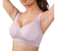 2026 Soutien-gorge sans armatures sans fil push-up sans coutures pour femme Couverture complète Soutien-gorge de sport confortable pour tout le monde, Normal et Grande Taille, Violet clair, 3XL