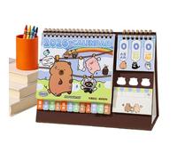 2026 Standing Desk Calendar - Paper,Capybara Design Funny Monthly Planner,Wide Uses | Space-Saving, 2026 Stand Up Calendar,for Women Girls Home Office Dorm School Bedroom Tabletop