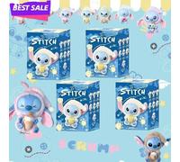2026*Stitch Série 'Eat Something Before Sleep' Boîte Mystère, Jouets en Peluche et Vinyle, Poupée Mignonne Labu V3, Boîte Mystère, Pendentif de Sac, Décoration, Cadeau Random 6PCS