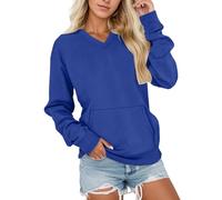 2026 Sweat-Shirt à col en V pour Femme en Polaire Douce à Manches Longues décontracté pour Le Quotidien et Le Sport Vêtements d'hiver Confortables avec Coupe Ample Poches Norvège Pull Femme #1