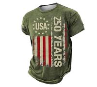 2026 T-shirt décontracté à manches courtes pour homme - T-shirt confortable et respirant pour le quotidien, également disponible en tant que look partenaire, Vert armée., S