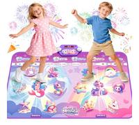 2026 Tapis de danse sirène rose et licorne mignonne avec 2 joueurs pour enfants, tapis de danse lumineux avec Bluetooth sans fil, Cadeau d'anniversaire de Noël pour Garçons Filles de 3 4 5 6 7