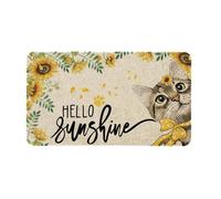 2026 Tapis de salon lavable, antidérapant, long, beau, vert coloré, tapis de salle de bain moderne, absorbant et fibres fines (beige, 80 cm)