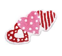 2026 Tapis Saint Valentin, décoration de salle de bain pour la Saint-Valentin, tapis de salle de bain antidérapant, décoration de salle de bain rouge, lavable, tapis de porte en forme de cœur, tapis