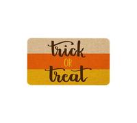 2026 Tapis Si vous ne donnez pas de tricot de bonbons ou de paillasson. Tapis d'entrée pour intérieur extérieur, tapis de bienvenue décoratif en caoutchouc antidérapant (orange, 80 cm)