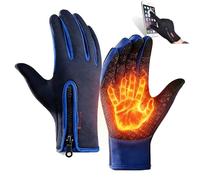 2026 Thermal Winter Gloves, Windproof, Touchscreen Warm Non-Slip Gloves for Running, Driving, Hiking & Cycling Men and Women (Blue,Medium)