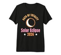 2026 Total Eclipse Path of Totality Observer T-Shirt Haut de Gamme