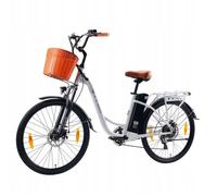 2026 TTGO C2 Vélo Électrique - Pneu 26"" - Moteur 250W - Batterie 36V 14.5Ah 25km/h - Shimano 7 vitesses - Autonomie 120km - Blanc