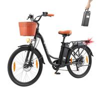 2026 TTGO C2 Vélo Électrique - Pneu 26"" - Moteur 250W - Batterie 36V 14.5Ah 25km/h - Shimano 7 vitesses - Autonomie 120km - Blanc