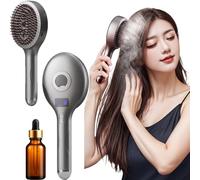2026 Upgrade Electric Spray Air Cushion Massage Comb, 3-in-1 Misting Detangling Brush ith Retractable Bristles & Water Spray, for Smoothing Styling & Frizz Control (Sliver)