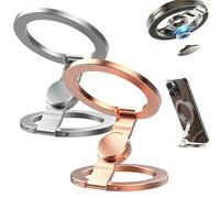 2026 Upgrade Foldable Magnetic Ring Phone Mount, Phone Stand - Strong Hold, 360° Rotation & Ultra-Thin, Perfect for Car Vent, Desk Or Handheld Grip (2PC-B)