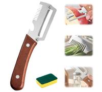 2026 Upgrade Vegetable Peeler With Wooden Handle, 3-in-1 Premium Vegetable Peeler with Wooden Handle and Bottle Opener for Kitchen, Camping and Travel (1pc)