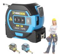 2026 Upgraded 3-in-1 the-almighty-ruler, 3-in-1 Measuring Tool, Digital Tape Measure With Data Storage, Measuring Pythagorean,Area,Volume,Switchable Units M/Ft/In(Blue,100m)