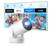 [2026 Upgraded & Apps intégrées] Salange Mini Videoprojecteur compatible 4K 1080P, Pico Projecteur Intelligent Android 14, Portable Video projecteur d'extérieur, haut-parleur 5W WiFi6 et Bluetooth 5.4