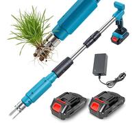 2026 Upgraded Stand Up Weed Puller Tool, Garden Tools Electric Weeding Tool avec Batterie et Chargeur 2x3.0Ah, poignée réglable, tête en Acier à 3 Griffes, pour Maman Papa Grand-père