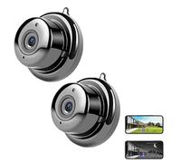 2026 Upgraded Ultra-Invisible No-Plug Camera,HD 1080p Small Cameras Hidden Wireless, Small Portable Indoor Security Camera with Night Vision, for Children Pets the Elderly & Courtyard (2 pcs)