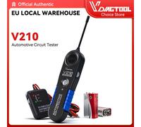 2026 VDIAGTOOL V210 Testeur de circuit automobile 6V-42V, Détecteur de circuit ouvert et de court-circuit, Outil d'analyse et de suivi de câbles pour réparation automobile noir