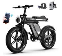 2026 Vélo électrique C9 PRO- Roues 20*4.0"" - Moteur 1500W - Batterie 48V 35Ah 50km/h - Autonomie 180 km - Suspension intégrale ,Noir