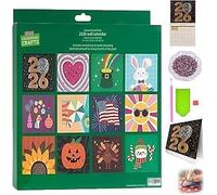 2026 Wall Calendar Diamond Painting Kit, DIY Diamond Art Calendar with 12-Month Planner for Home Office Decoration