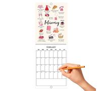 2026 Wall Calendar - Monthly Date Planner for Visual Scheduling | Thick Paper Pages with Vertical Spiral Binding Design, Cute Cartoon Layout, Hanging Organizer for Office Kitchen Family Planning Use
