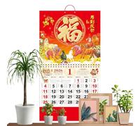 2026 Wall Calendar, Monthly Organizer and Hangable Chinese Calendar for Home Office or Classroom, Large Decorative Planner for School Dorm or Restaurant Use, Tracking Holidays Events