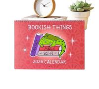 2026 Wall Schedule, Fantasy Sci Fi Organizer, Jan Dec Coil Bound Book, Paper Material Home Office Stationery, Monthly Display Decorative Art, Organizer for Readers Book Lovers Libraries Use