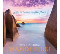 2026 Wanderlust and Travel 30,5 x 30,5 cm Calendrier Mural Carré en Suspension avec de Magnifiques Paysages Naturels du Monde Entier - Sans Plastique, Respectueux de l’Environnement. Planificateur