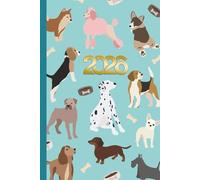 2026: Week To View Diary, Schedule Organiser & Month Planner Book, Pawsome For Pet Lovers & Dog Owners, Teal Turquoise Green