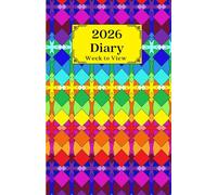 2026 Week to View Diary: Vibrant and Colourful Pattern Cover. 5.5"x8.5" size. Ideal for Personal, Business, or Student Use