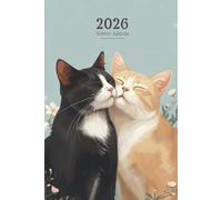 2026 Weekly Agenda: Two Loving Cats Journal Cute Self-Care Gift for Women, Mindfulness & Positivity Organizer