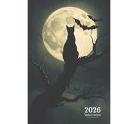 2026 Weekly Planner: Black Cat and Full Moon Witchy Journal with Affirmations