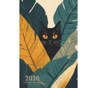 2026 Weekly Planner: Modern Black Cat Jungle Leaves Journal Witchy for Women