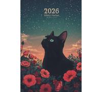2026 Weekly Planner: Mystical Black Cat Under the Stars Journal Witchy Floral Gift for Women, Mindfulness & Self-Care