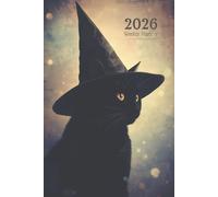 2026 Weekly Planner: Mystical Black Cat with Witch Hat | Witchy Journal with Affirmations