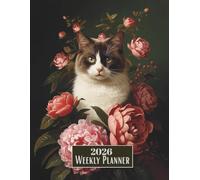2026 Weekly Planner with Elegant Cat Design | Vintage Floral Baroque Style Organizer | Perfect Gift for Cat Lovers and Stationery Fans