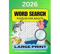 2026 Word search puzzles for adults - large print: 50 Easy-to-Read Puzzles with Answers for Relaxing Brain Exercise