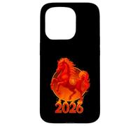 2026 Year of The Fire Horse Chinese New Year Lunar Zodiac Coque pour iPhone 15 Pro