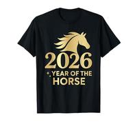 2026 Year of The Horse Shirt-2 Cool Fun Happy Lunar New Year T-Shirt