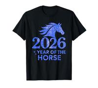 2026 Year of The Horse Shirt Blue Luxury - Lunar New Year T-Shirt