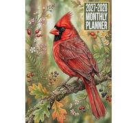 2027-2028 Monthly Planner: Cardinal Bird Cover Two-Year Calendar Organizer with Monthly Goals, To-Do Lists, Notes, Vision Board and Contacts