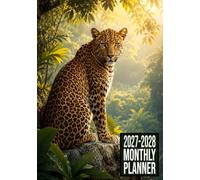 2027-2028 Monthly Planner: Leopard Animal themed Cover Two-Year Calendar Organizer with Monthly Goals, To-Do Lists, Notes, Vision Board and Contacts