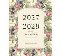 2027-2028 Monthly Planner: Two-Year Calendar and Appointment Organizer with Sunday-Start Monthly Spreads, Goal Setting, Notes, Contacts, and Health Trackers, Large 8.5 x 11 Inch Format