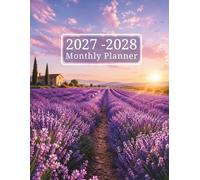 2027-2028 Monthly Planner: Two Year Calendar with Beautiful Lavender Farm Landscape | Schedule Book for Goals, Appointments, Notes & Everyday Planning