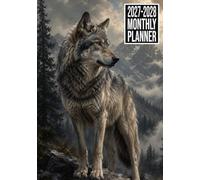 2027-2028 Monthly Planner: Wolf Animal Cover Two-Year Calendar Organizer with Monthly Goals, To-Do Lists, Notes, Vision Board and Contacts