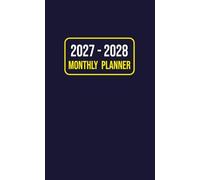 2027-2028 Pocket Calendar: Small 2-Year Monthly Planner for Appointments, Goals, Reminders, Contacts, Passwords and Notes | Portable, 4" x 6.5" Blue Cover.