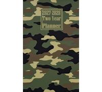 2027-2028 Two Year Planner Pocket Size: Camo Army Camouflage Themed Cover 2 Page Spreads With Monthly Calendar Grids 24 Months Organizer Notes