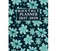 2027-2029 Monthly Planner 3 years: 36 Months, January 2027 to December 2029, 3-Year Calendar, 8.5x11 inches, |Theme: Green Roses |